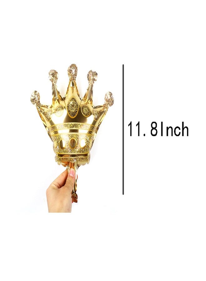 LMGERBUD 15Pcs Mini Crown Foil Balloons Gold Party Decorations.For Birthday Party Anniversary Supplies - Image 2